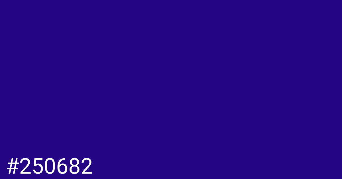 Hex color #250682 graphic