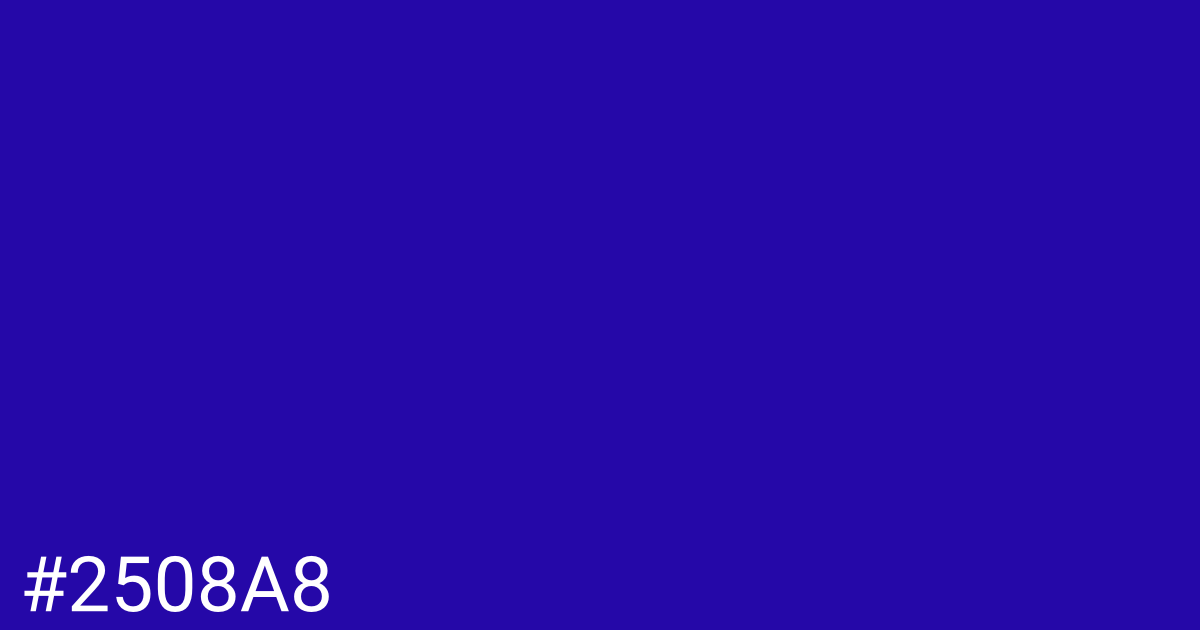 Hex color #2508a8 graphic