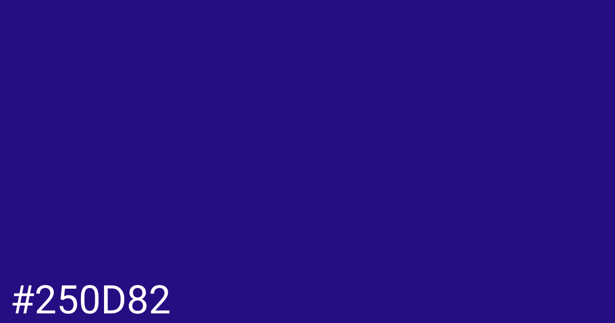 Hex color #250d82 graphic