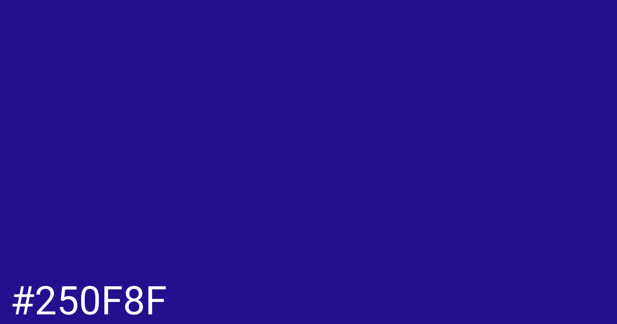 Hex color #250f8f graphic