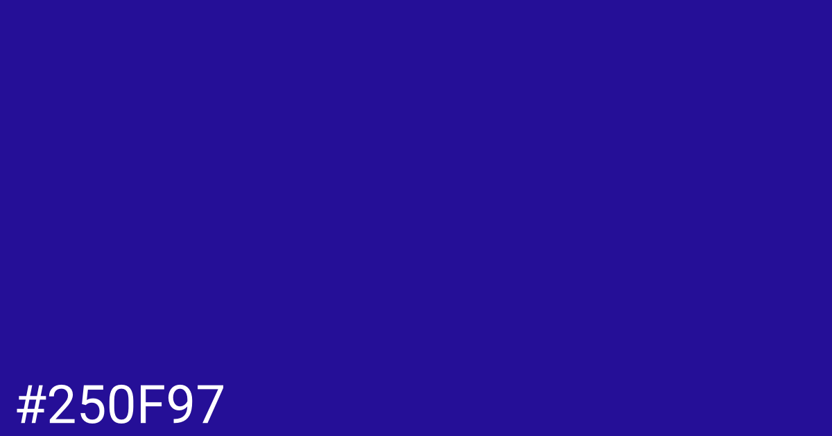 Hex color #250f97 graphic