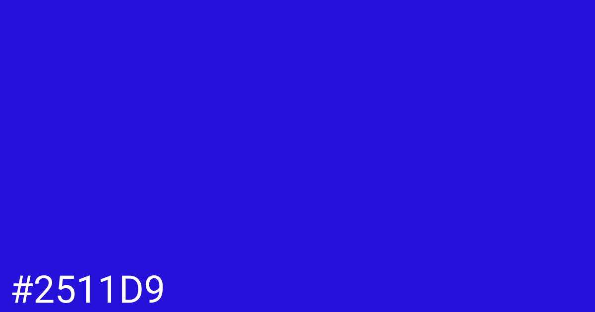 Hex color #2511d9 graphic