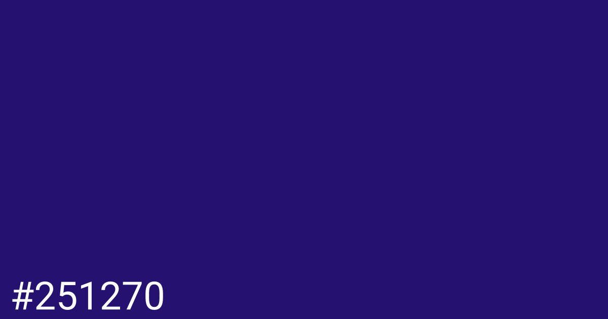 Hex color #251270 graphic