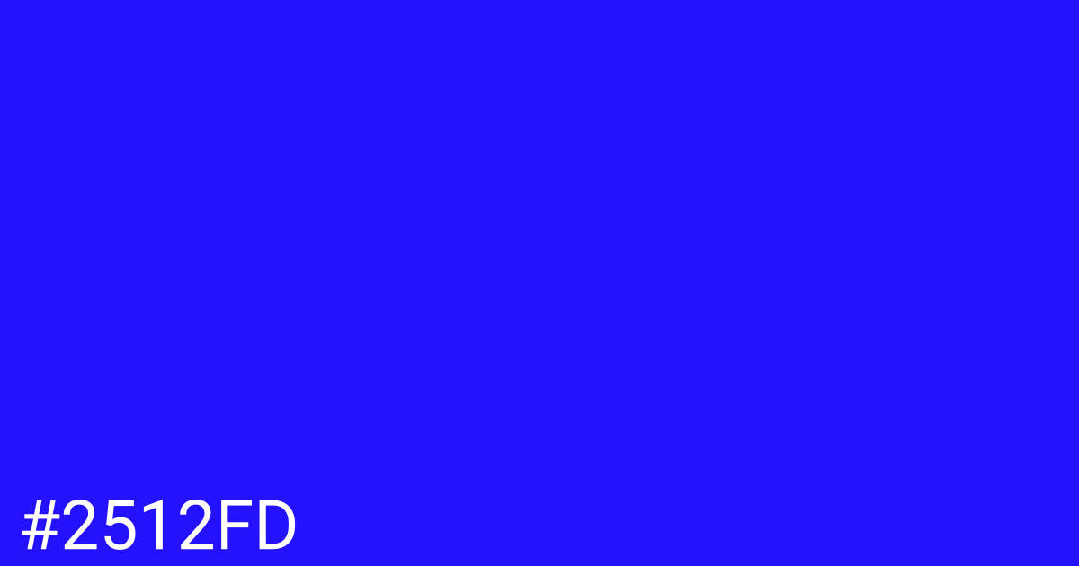 Hex color #2512fd graphic