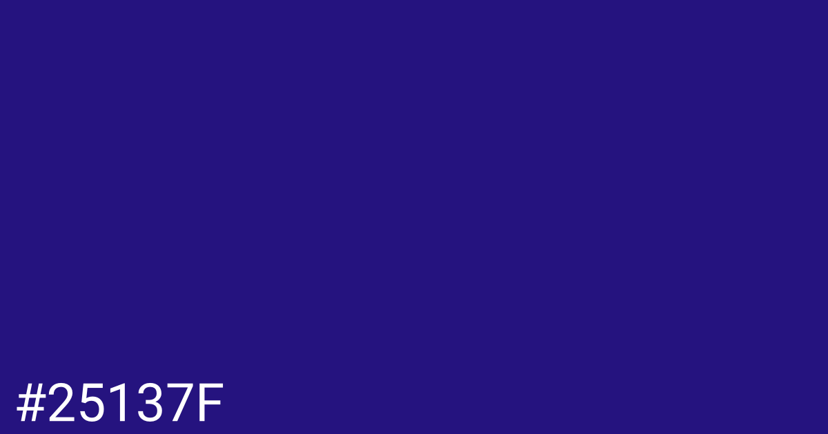 Hex color #25137f graphic