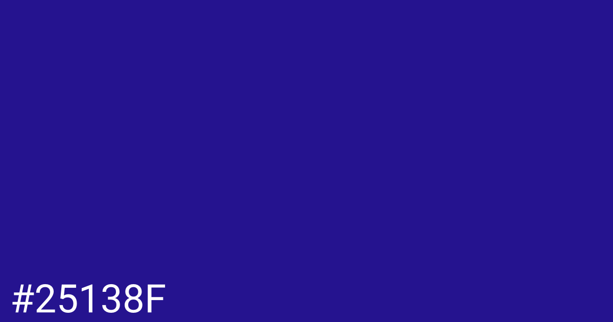 Hex color #25138f graphic