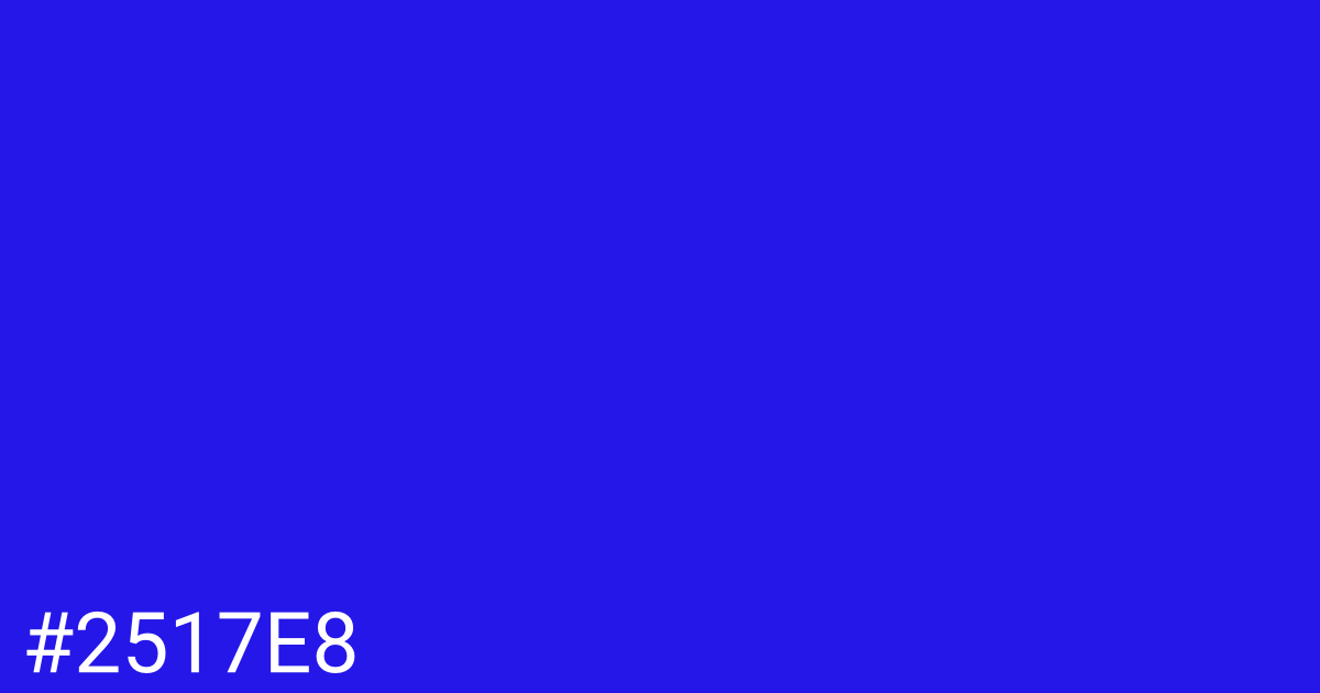 Hex color #2517e8 graphic