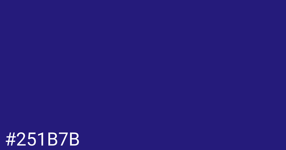 Hex color #251b7b graphic