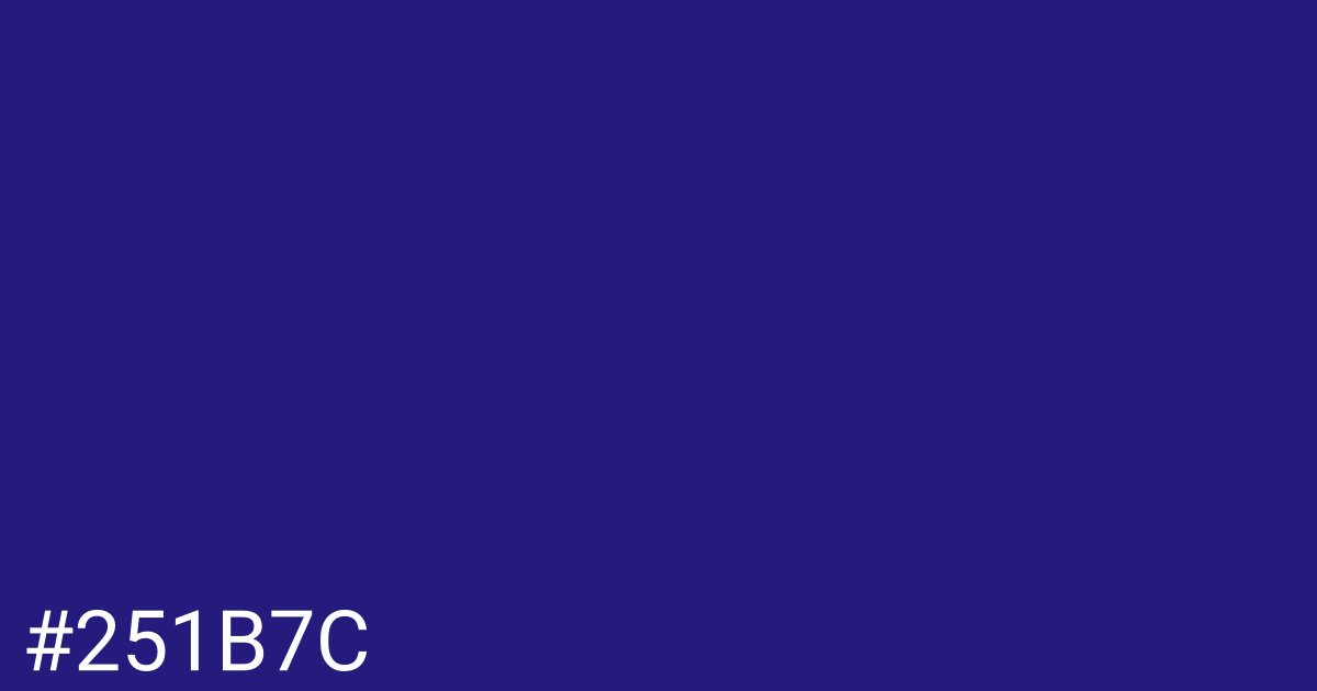 Hex color #251b7c graphic