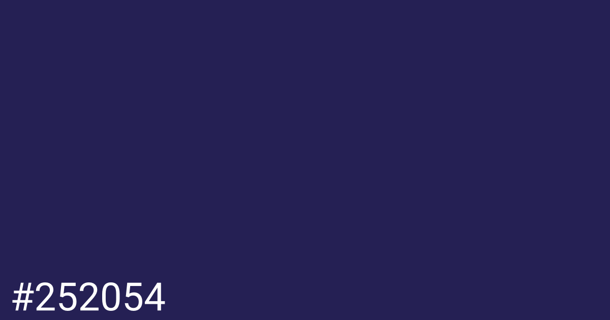 Hex color #252054 graphic