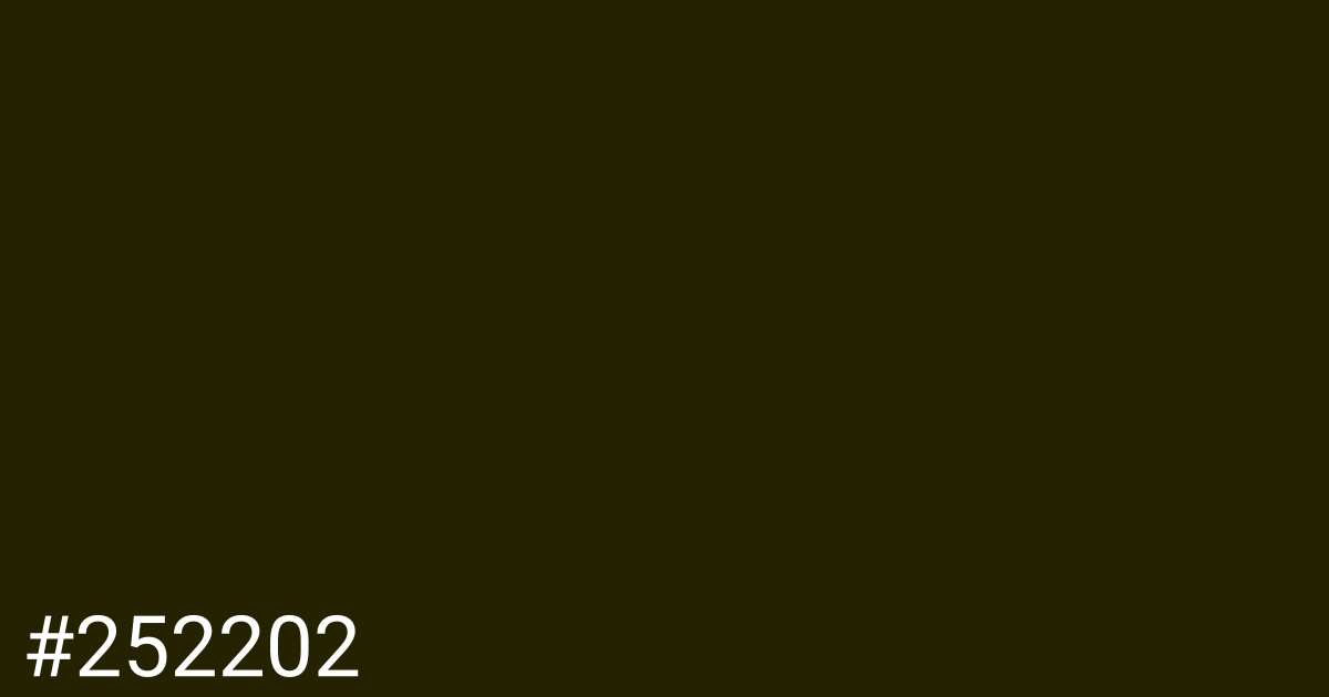 Hex color #252202 graphic