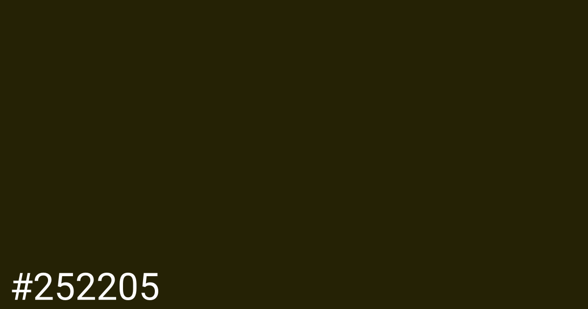 Hex color #252205 graphic