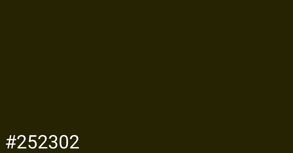 Hex color #252302 graphic