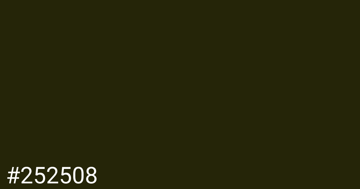 Hex color #252508 graphic