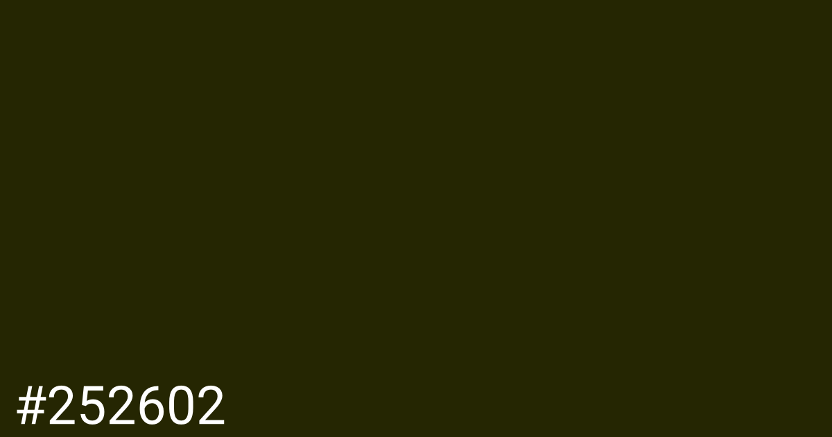 Hex color #252602 graphic