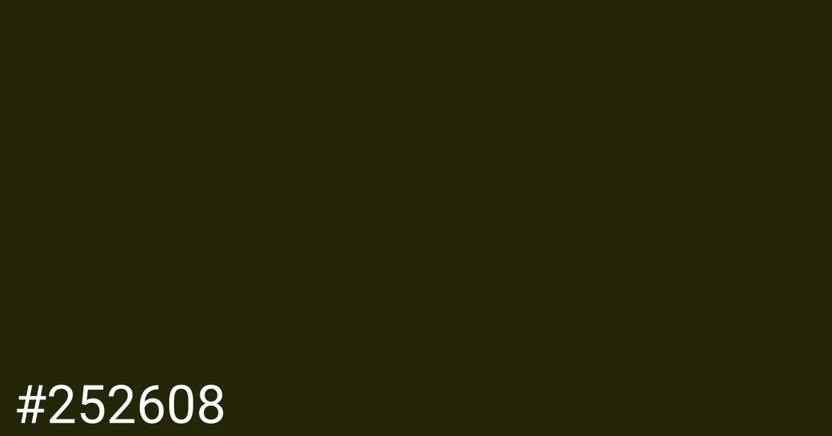 Hex color #252608 graphic