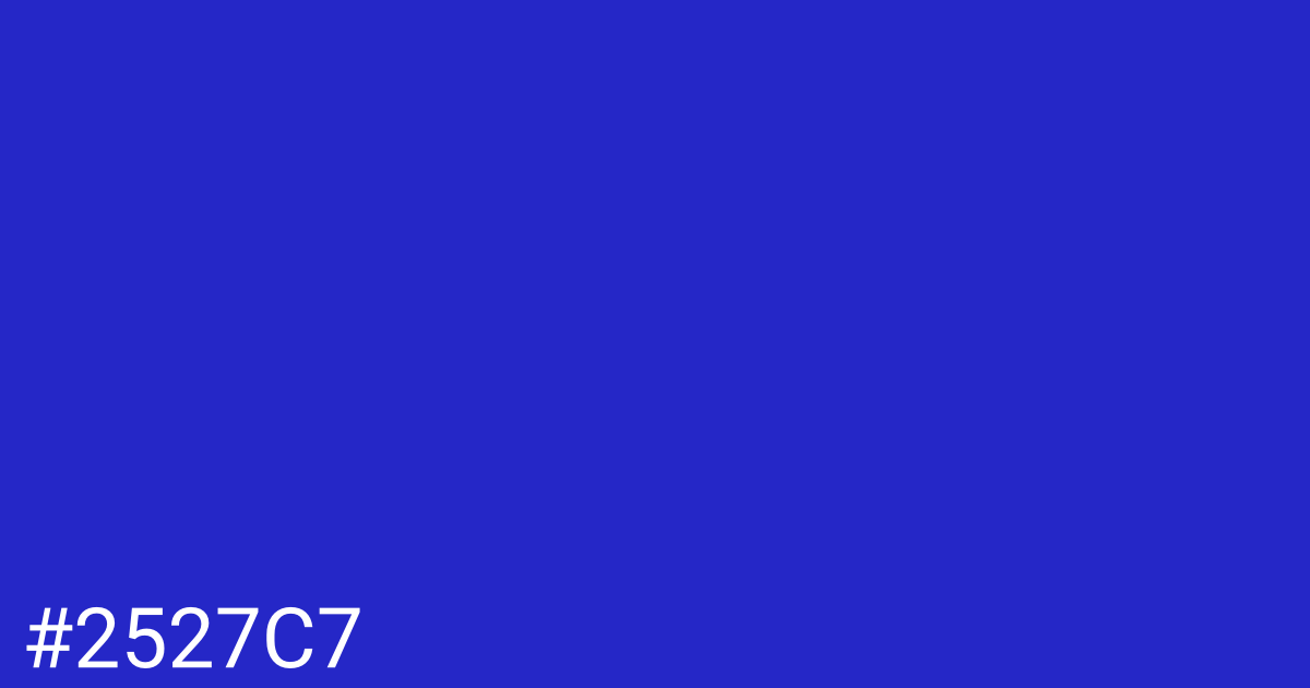 Hex color #2527c7 graphic