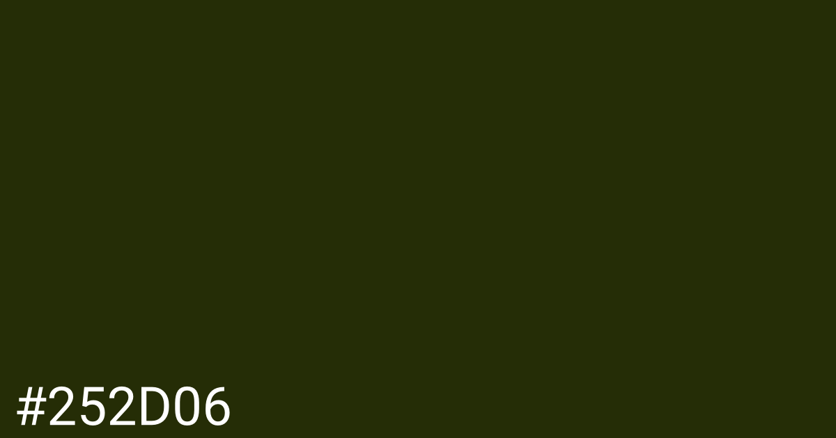 Hex color #252d06 graphic