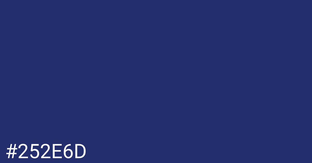 Hex color #252e6d graphic