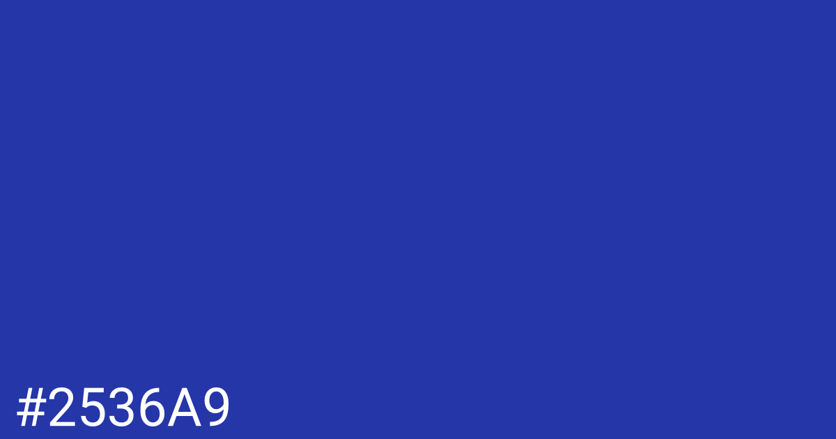 Hex color #2536a9 graphic