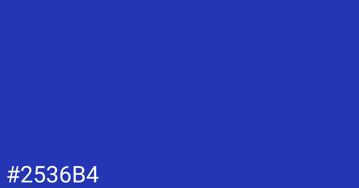 Hex color #2536b4 graphic