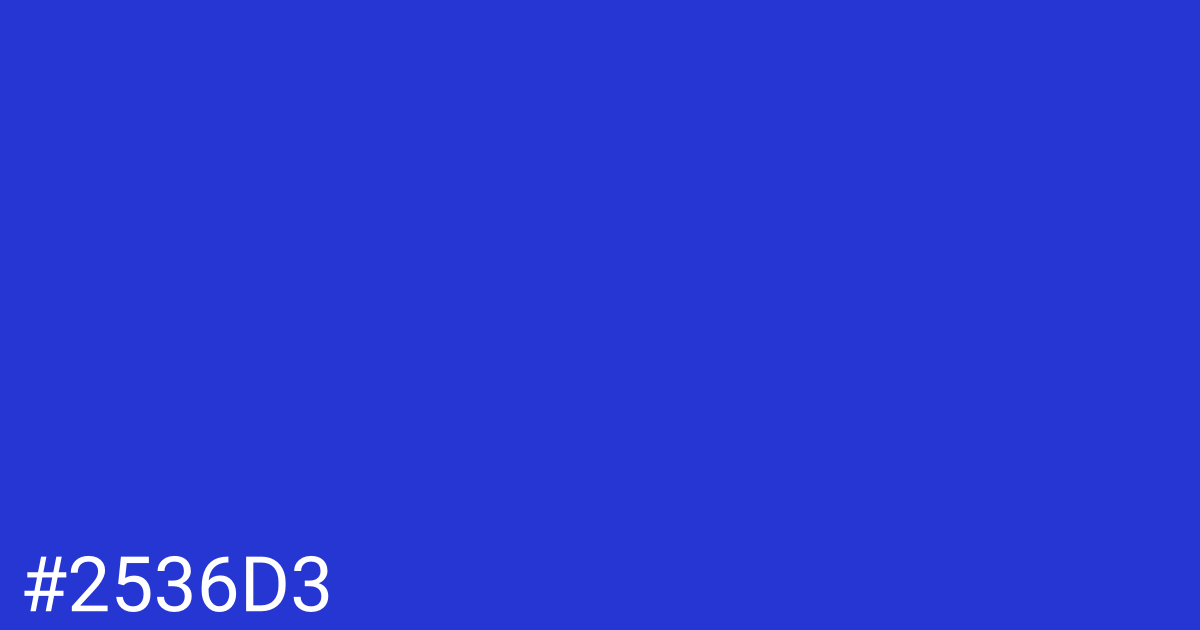 Hex color #2536d3 graphic