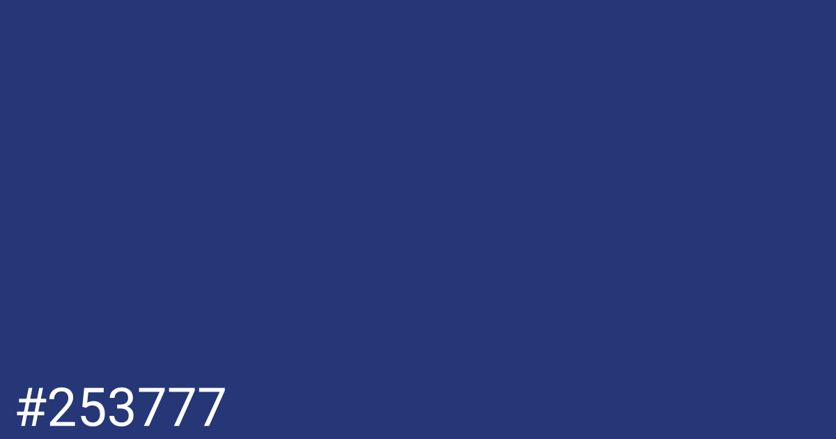 Hex color #253777 graphic