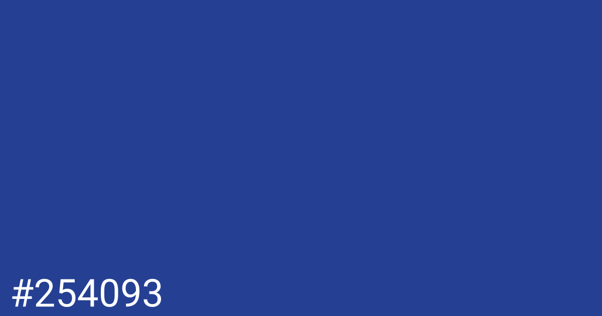 Hex color #254093 graphic