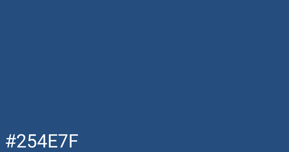 Hex color #254e7f graphic