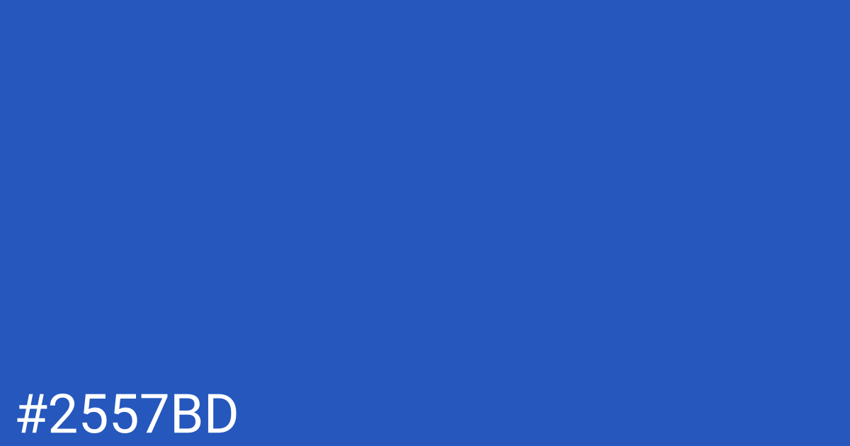 Hex color #2557bd graphic
