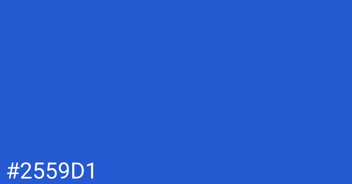 Hex color #2559d1 graphic