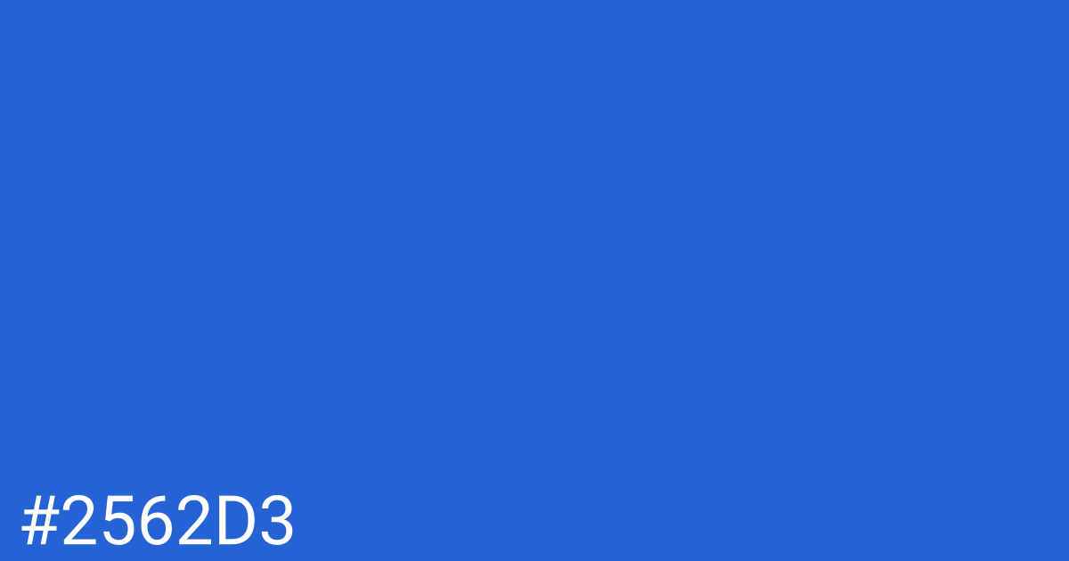 Hex color #2562d3 graphic