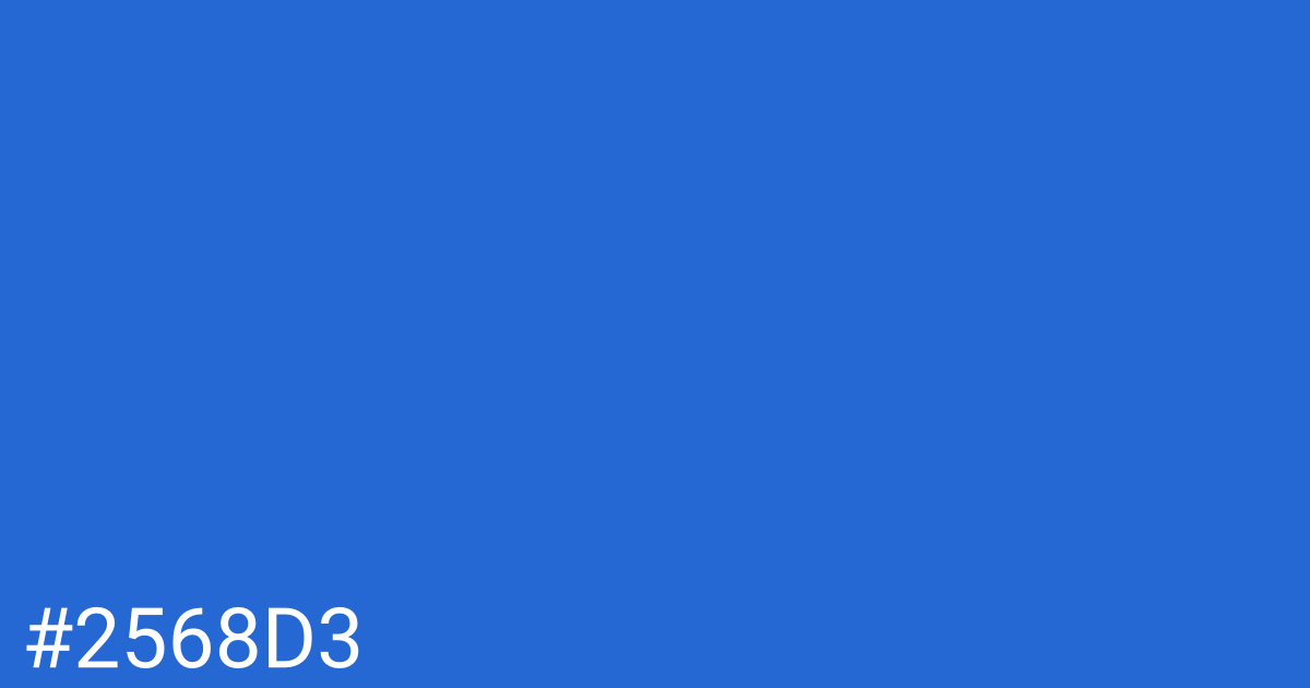 Hex color #2568d3 graphic