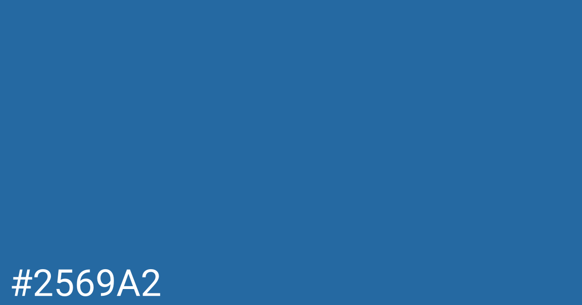 Hex color #2569a2 graphic