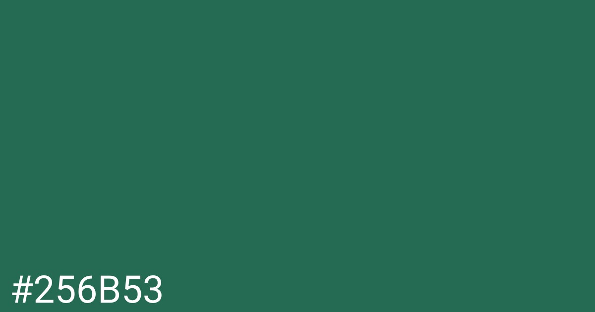 Hex color #256b53 graphic