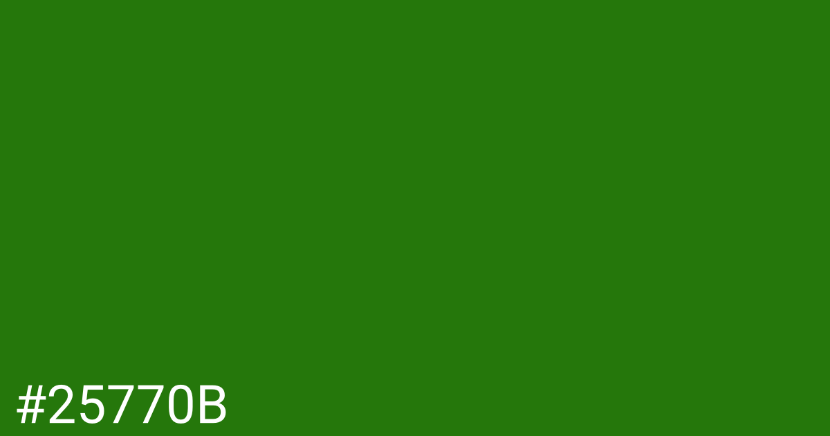 Hex color #25770b graphic