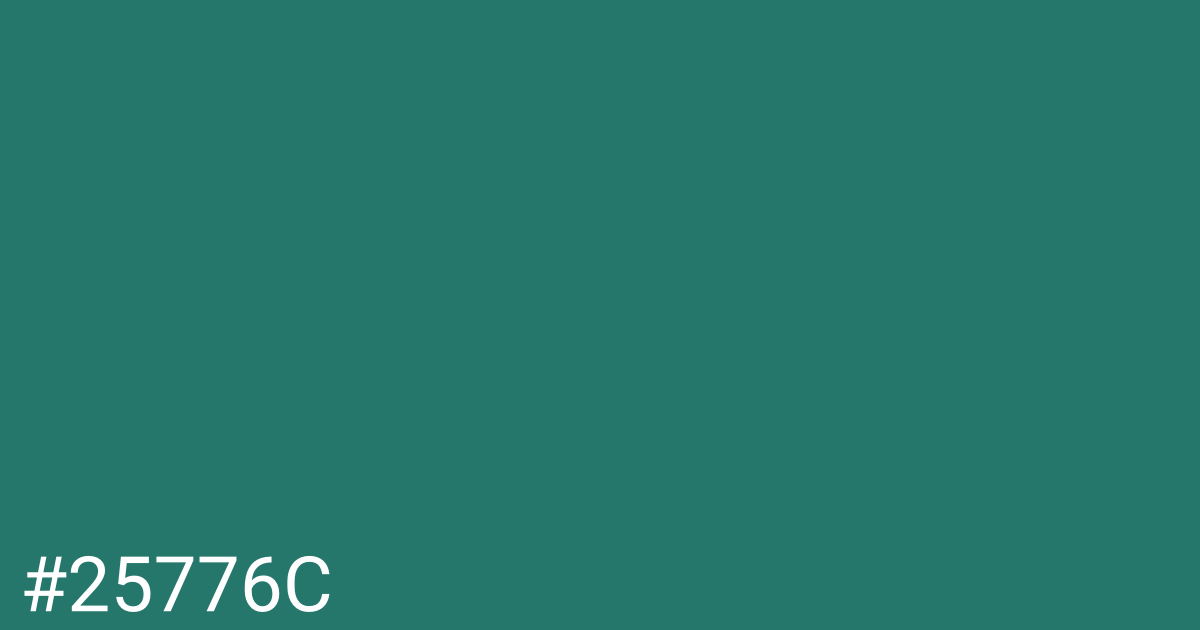 Hex color #25776c graphic