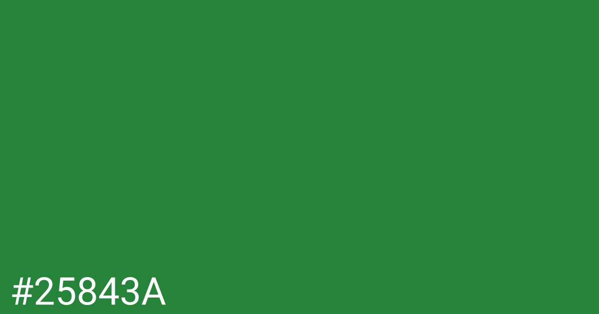 Hex color #25843a graphic