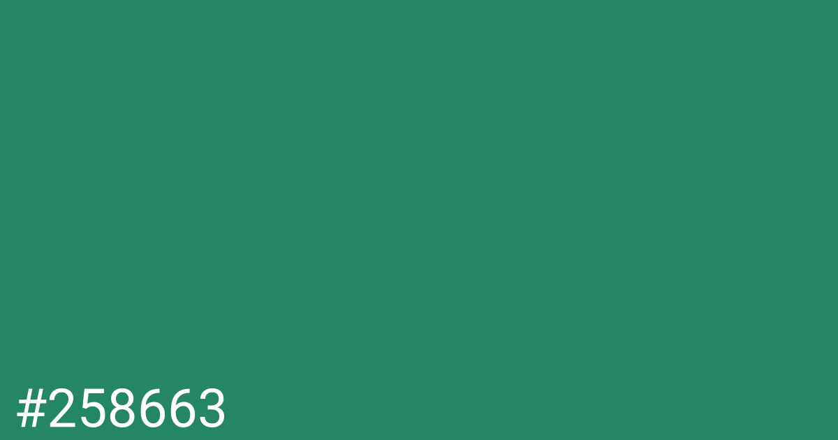 Hex color #258663 graphic