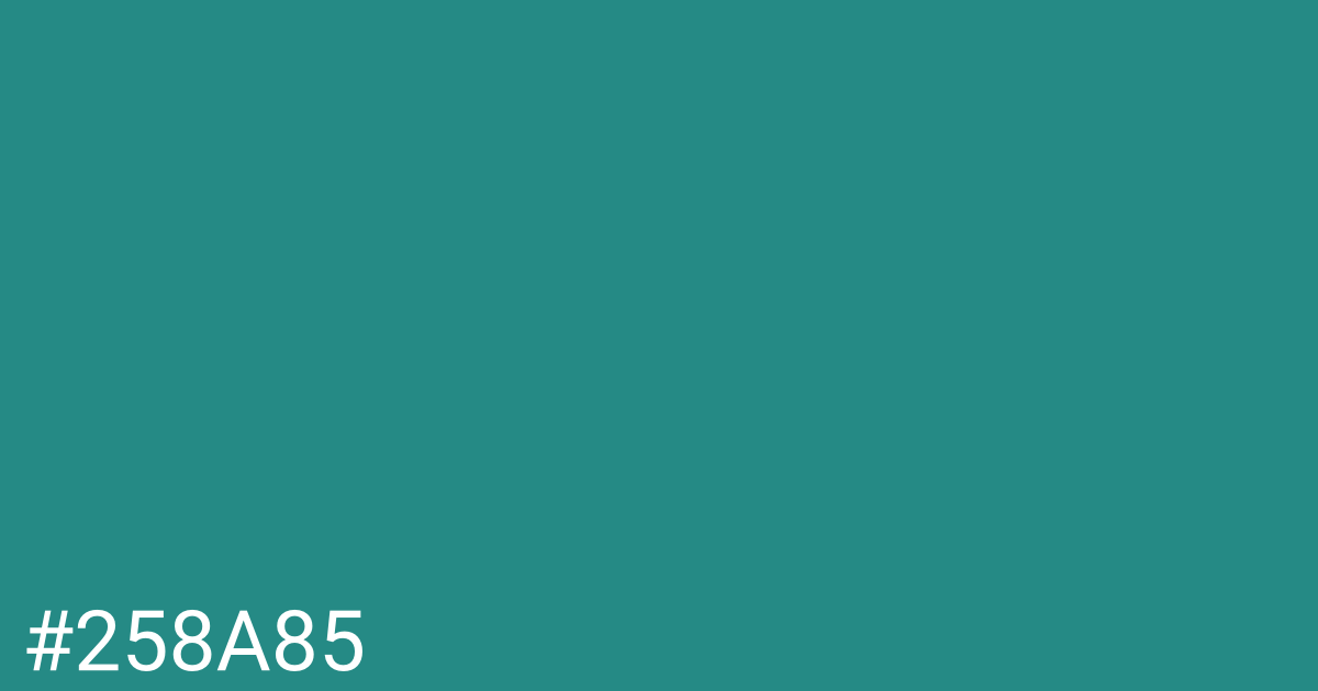 Hex color #258a85 graphic