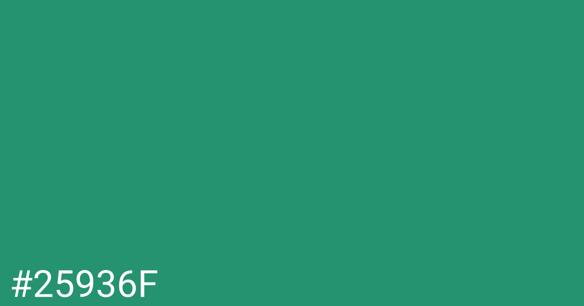 Hex color #25936f graphic