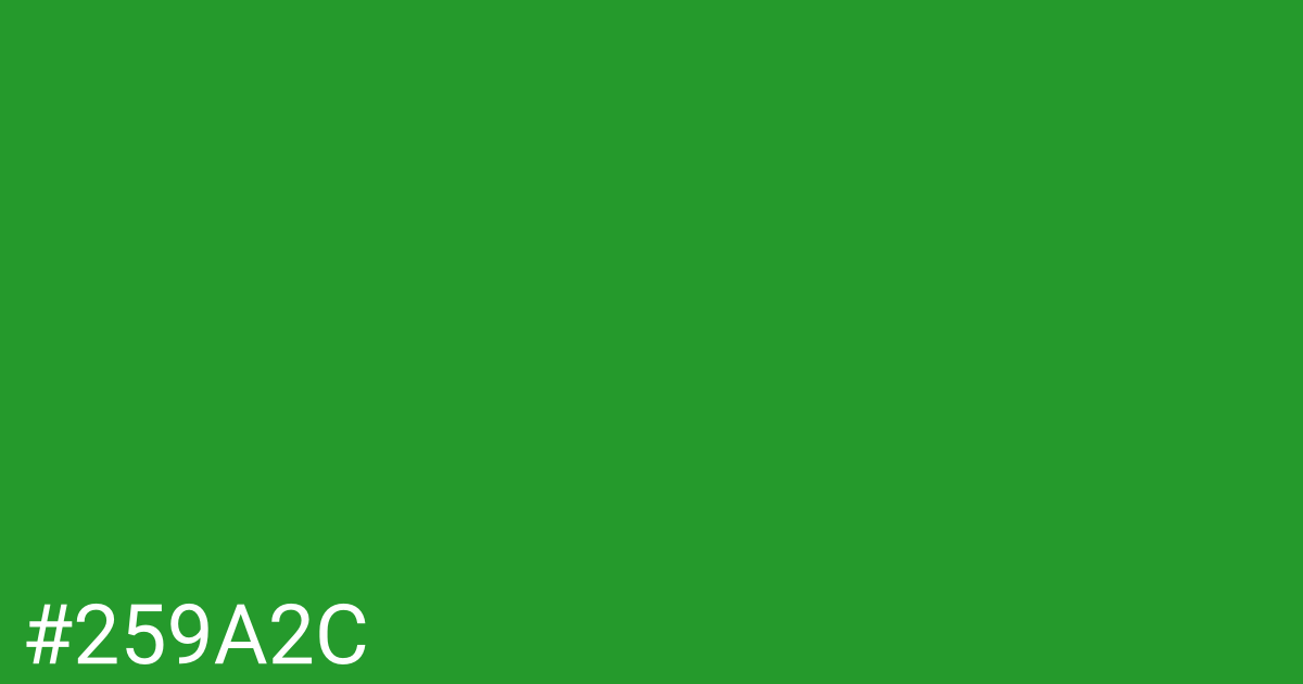 Hex color #259a2c graphic