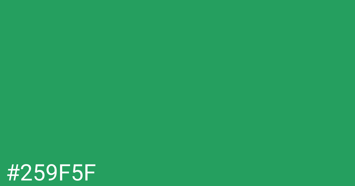 Hex color #259f5f graphic