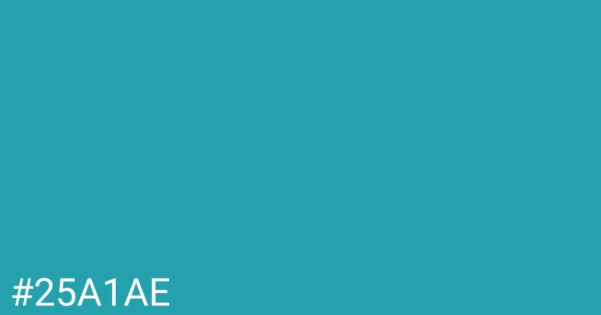 Hex color #25a1ae graphic