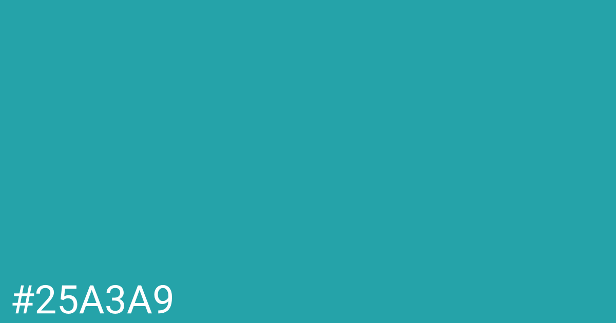 Hex color #25a3a9 graphic