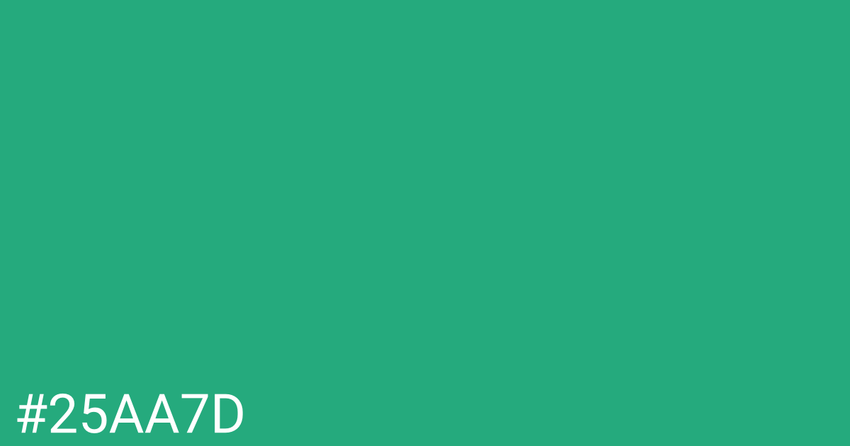 Hex color #25aa7d graphic