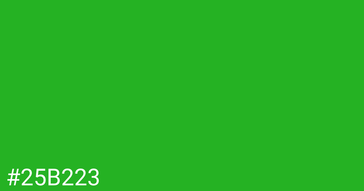 Hex color #25b223 graphic