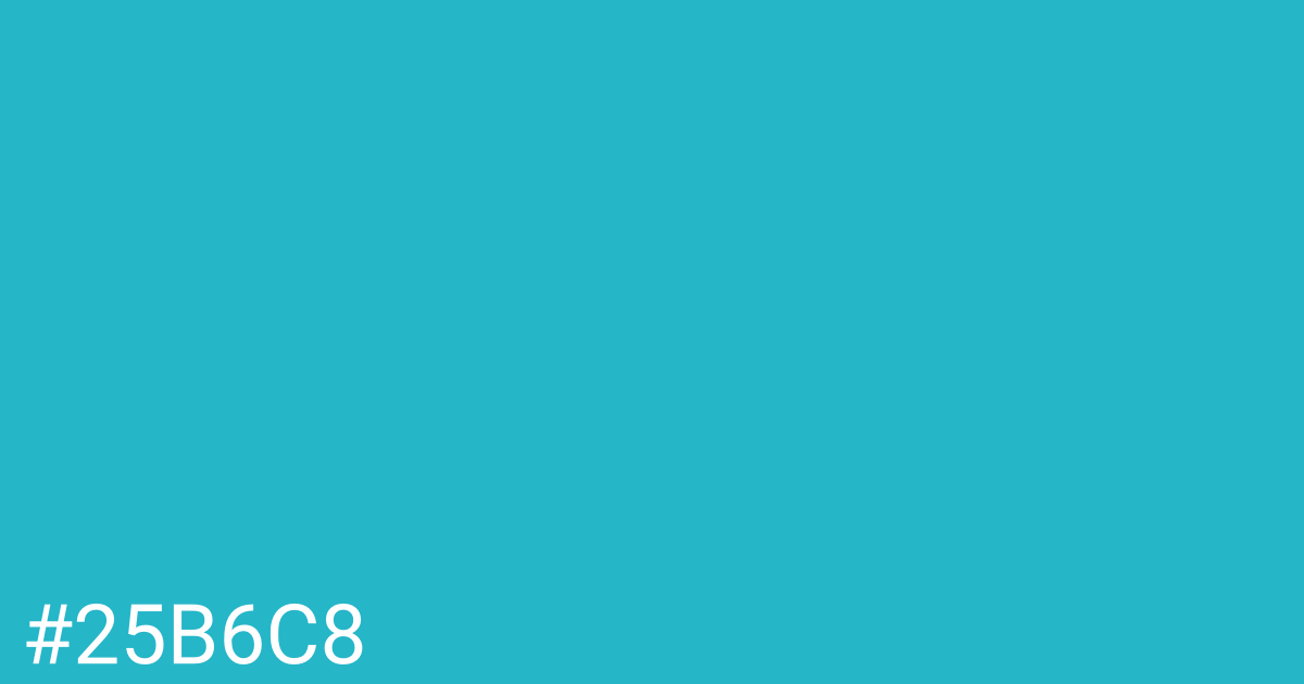 Hex color #25b6c8 graphic