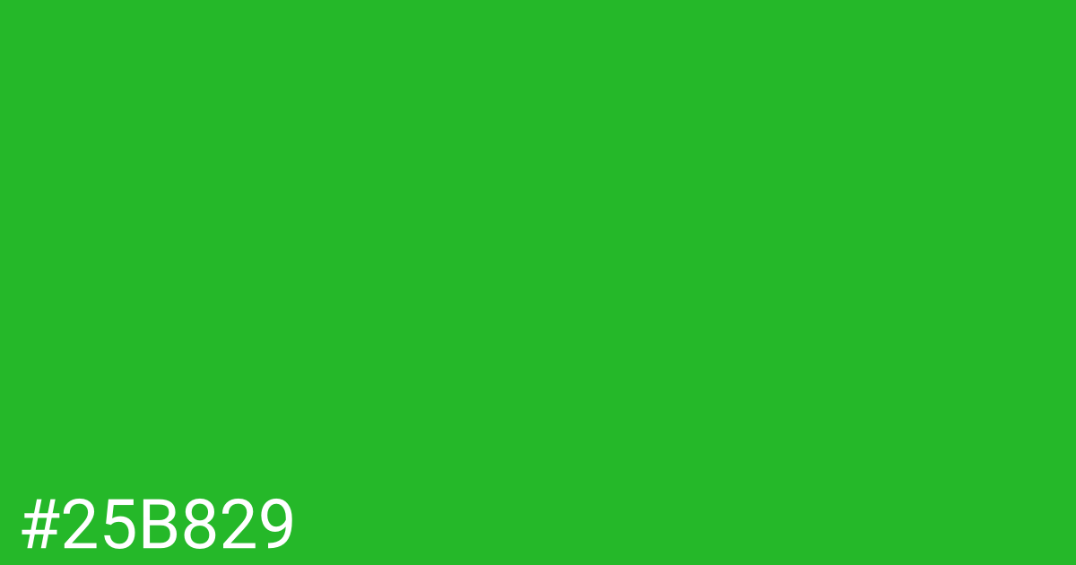 Hex color #25b829 graphic
