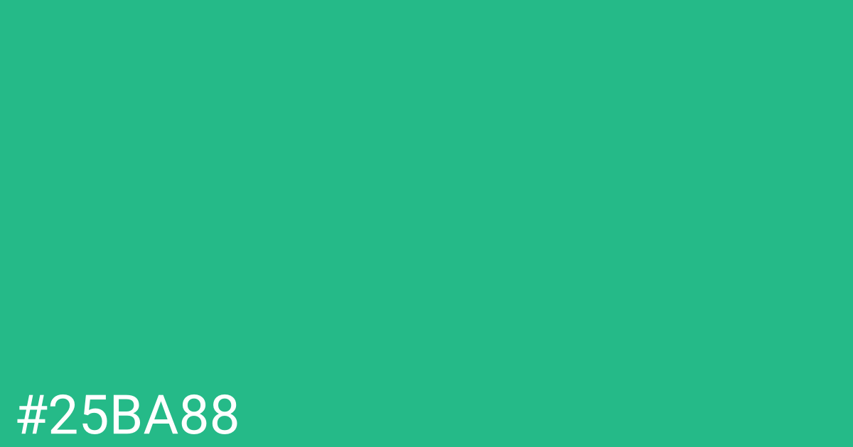 Hex color #25ba88 graphic